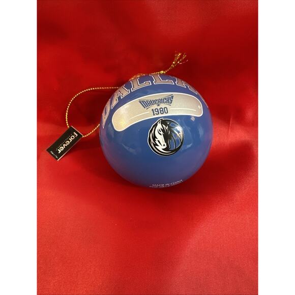 NBA Dallas Mavericks Vintage 1980 Glass Christmas Ball Ornament In Original Box - Picture 10 of 16